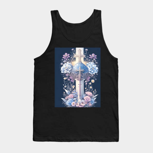 Multiple Cross Artwork Design Tank Top by MiracleROLart